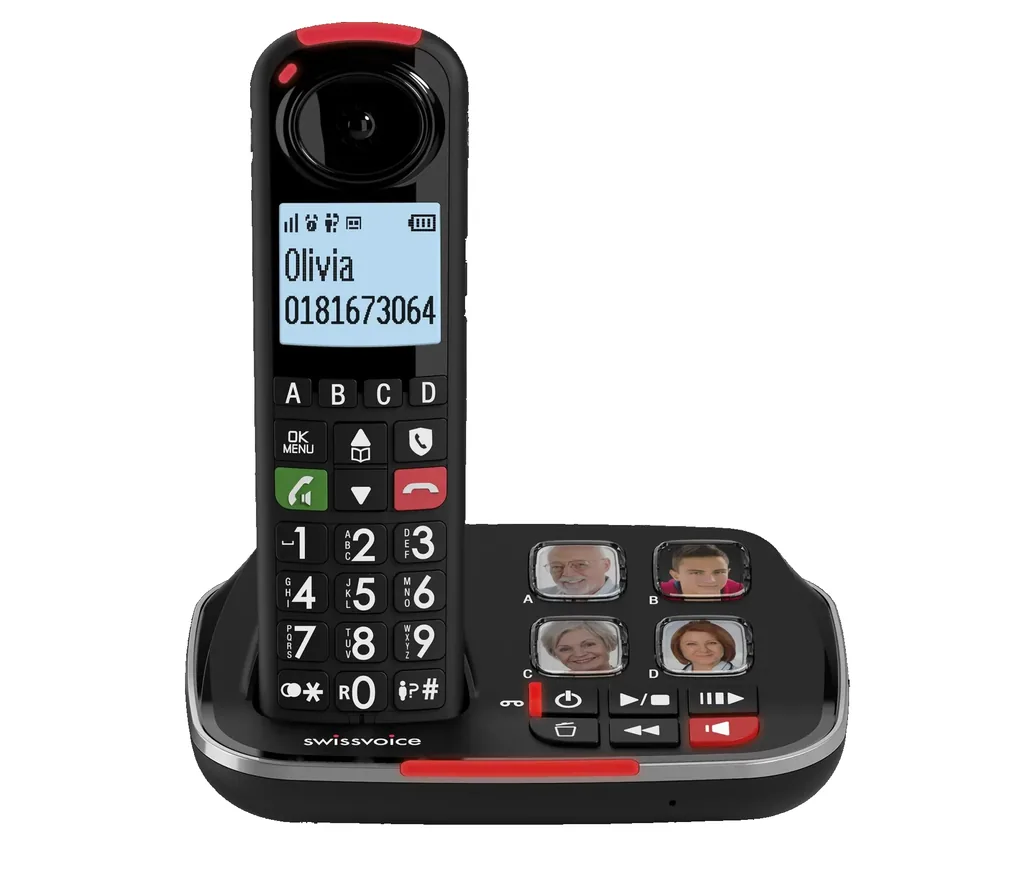 Senioren-Schnurlos-Telefon mit großen Tasten und hörgerätekompatibel