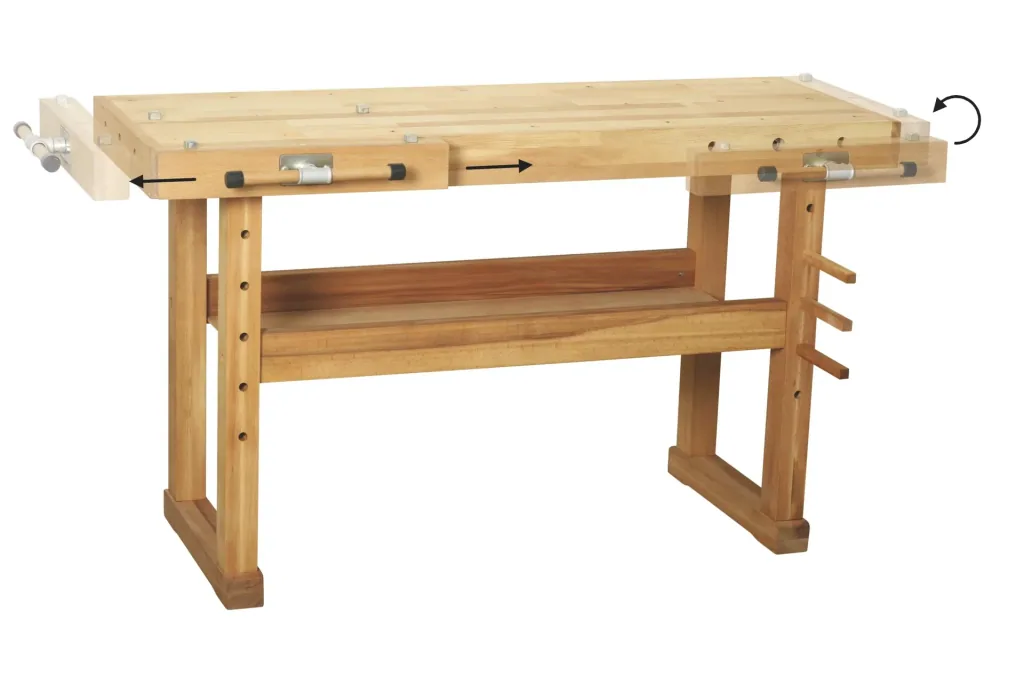 Hobelbank mit Kufenfüßen, 140 cm