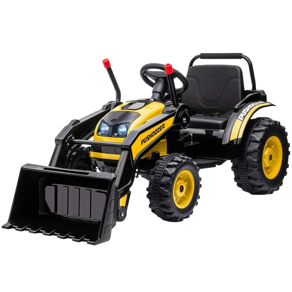 Kinder Elektrobagger Sitzbagger für Kinder Geländewagen traktor elektrisch zum Fahren mit Musik Schaufel Armen 3 5 Jahre