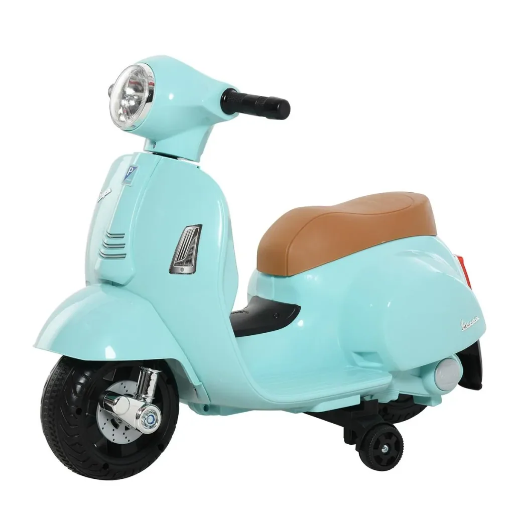 VESPA Elektromotorrad Kindermotorrad Elektrofahrzeug 18-36 Monate 3 km/h LED-Licht Sound PP-kunststoff Metall Grün