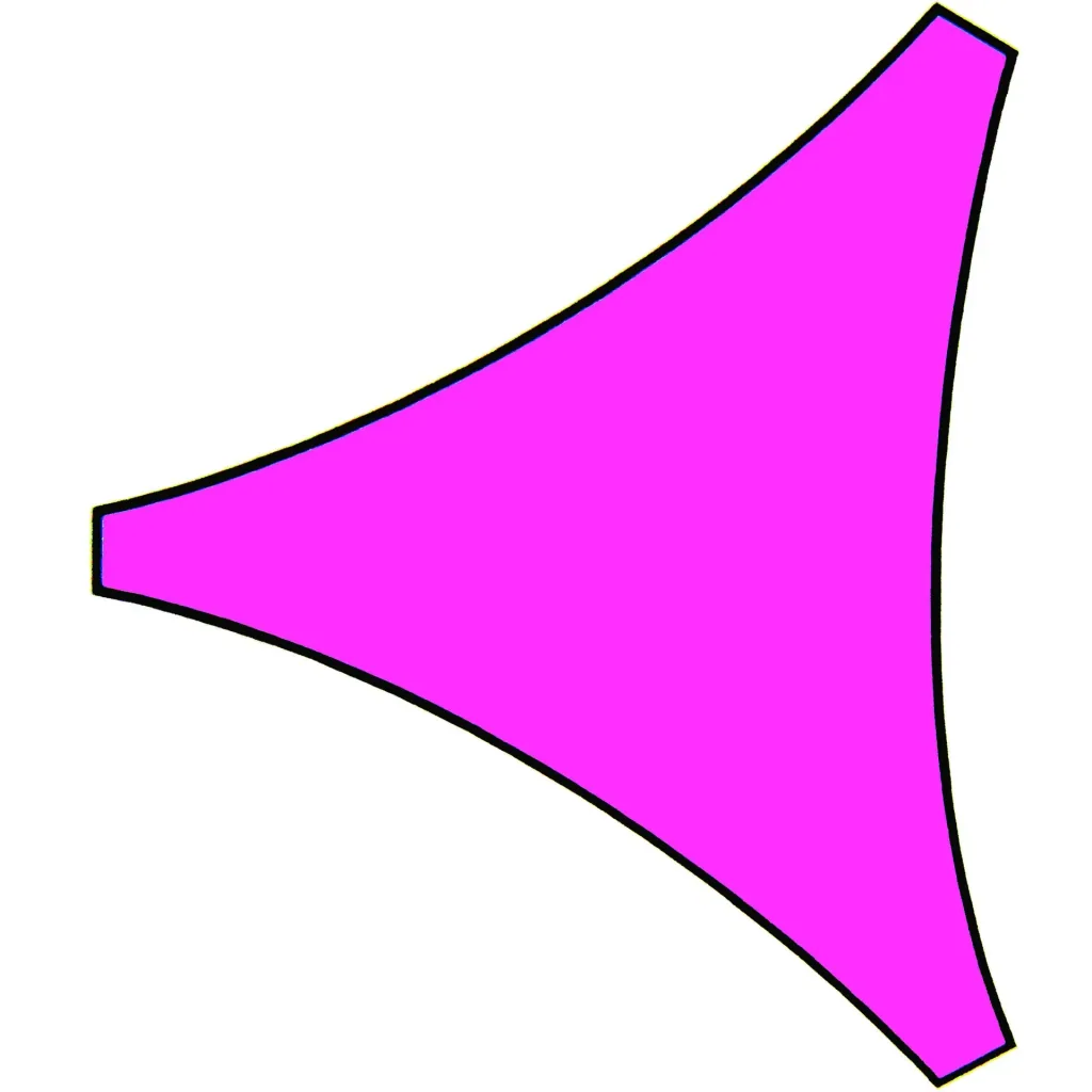 sonnensegel - dreieckig - 5 x 5 m x 5 m - fuchsia