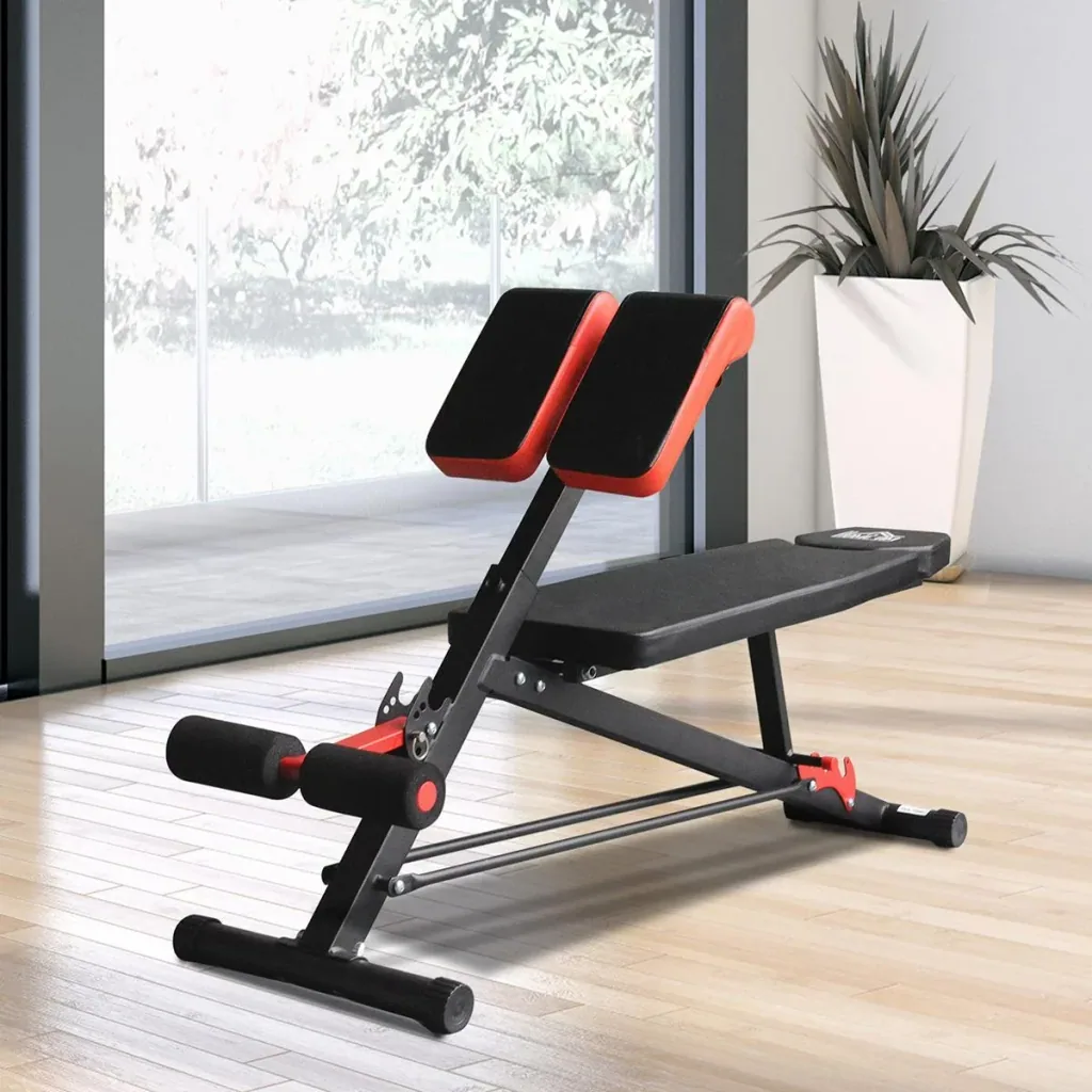 Multifunktionale Trainingsbank schwarz/rot