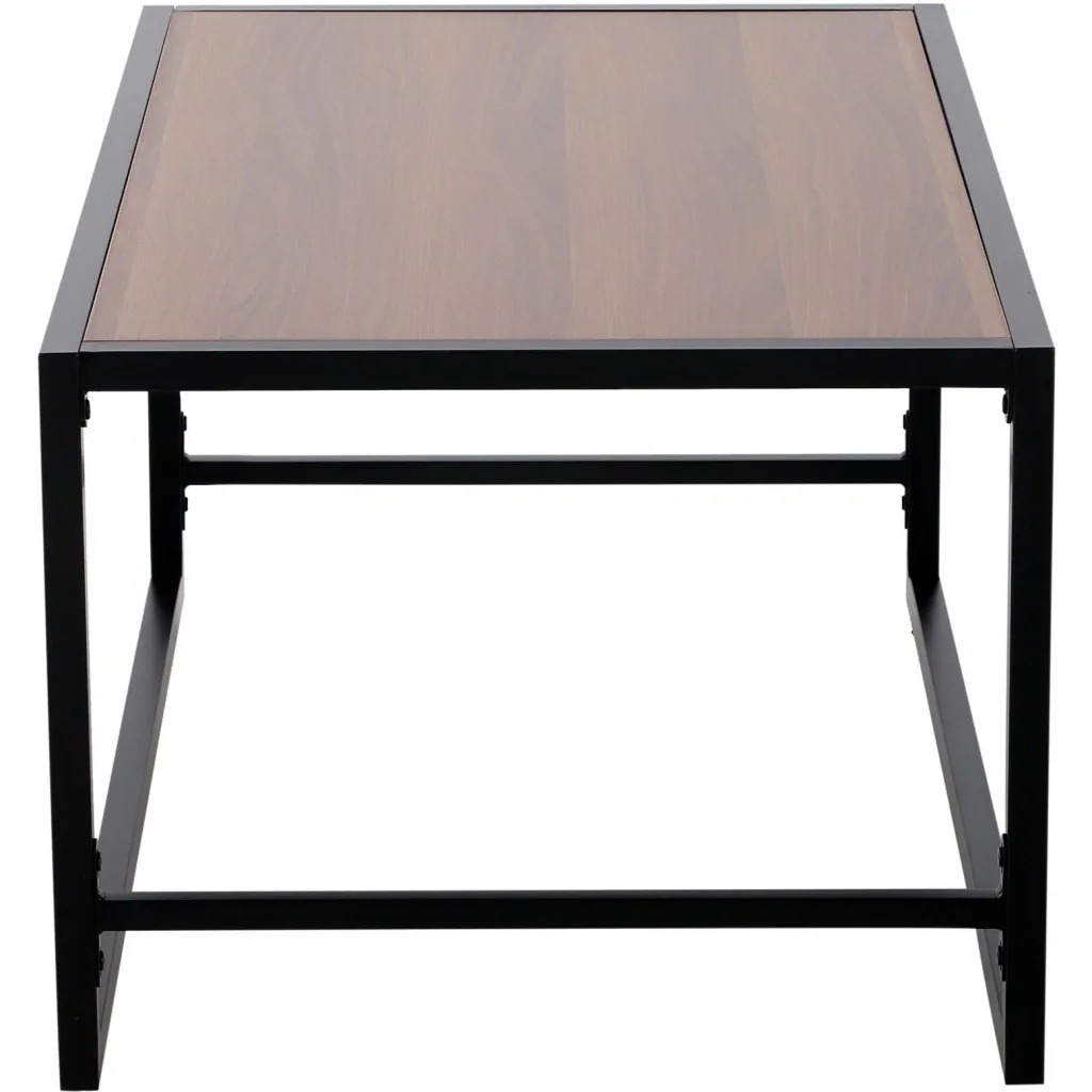 Vintage Couchtisch Beistelltisch Wohnzimmertisch Sofatisch Metallgestell gemasert 106 x 61 x 47,5 cm