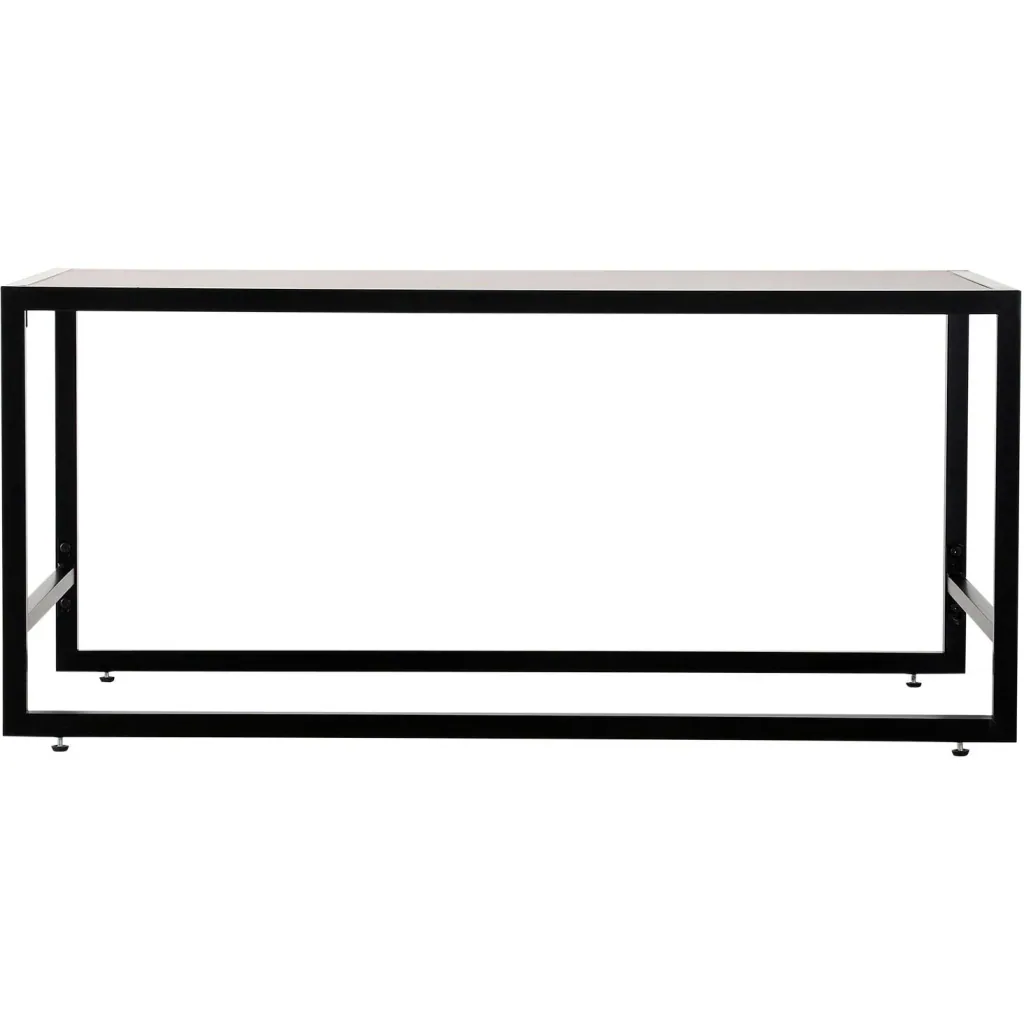 Vintage Couchtisch Beistelltisch Wohnzimmertisch Sofatisch Metallgestell gemasert 106 x 61 x 47,5 cm