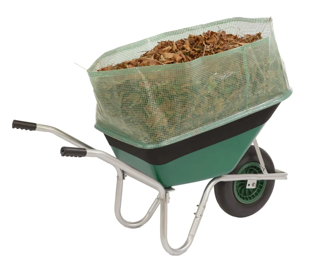 Profi Schubkarre 100 l mit Laub- und Grassammler Aufsatz