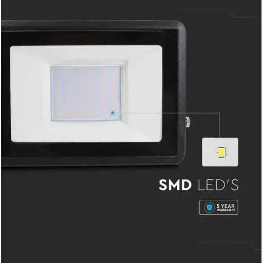 VT-138 LED-Flutlicht - 30 W - 2340 Lm - 6500K - Schwarz