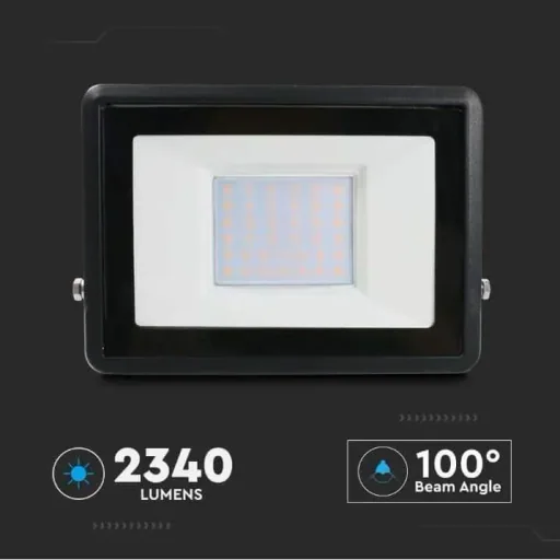 VT-138 LED-Flutlicht - 30 W - 2340 Lm - 6500K - Schwarz