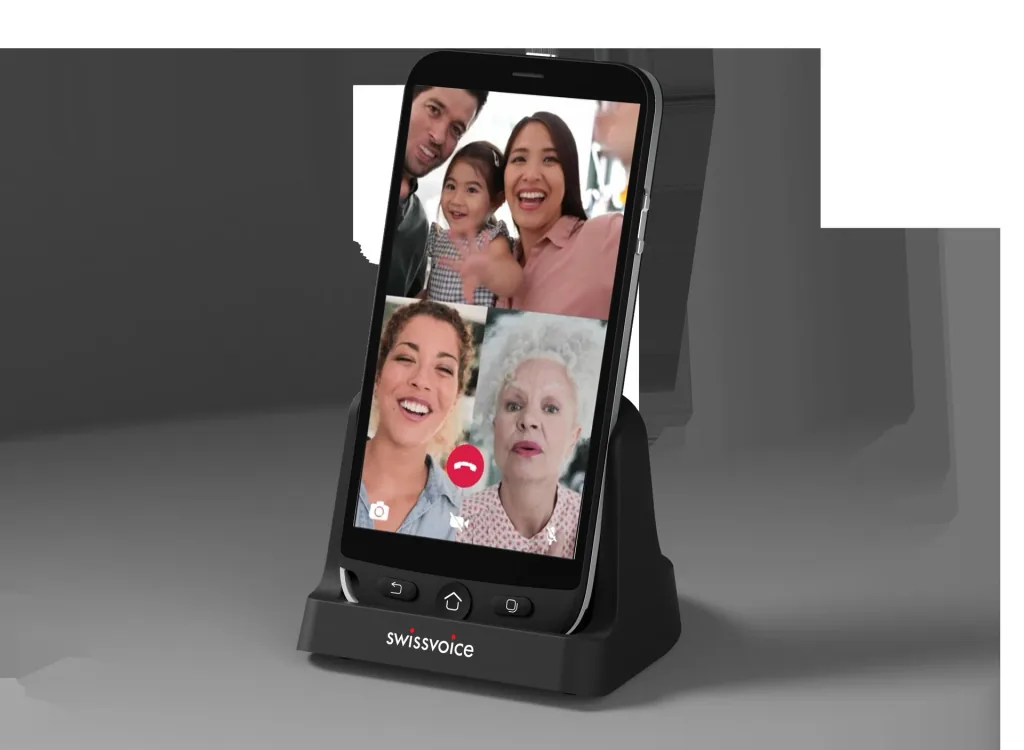 Smartphone mit SOS Taste und 3 Bildschnellwahl-Button