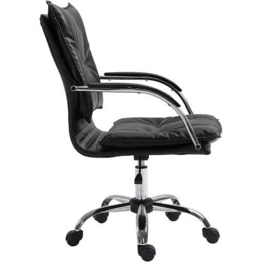 Bürostuhl Drehstuhl höhenverstellbar rollbar ergonomisch PU schwarz 64 x 57 x (91 101) cm
