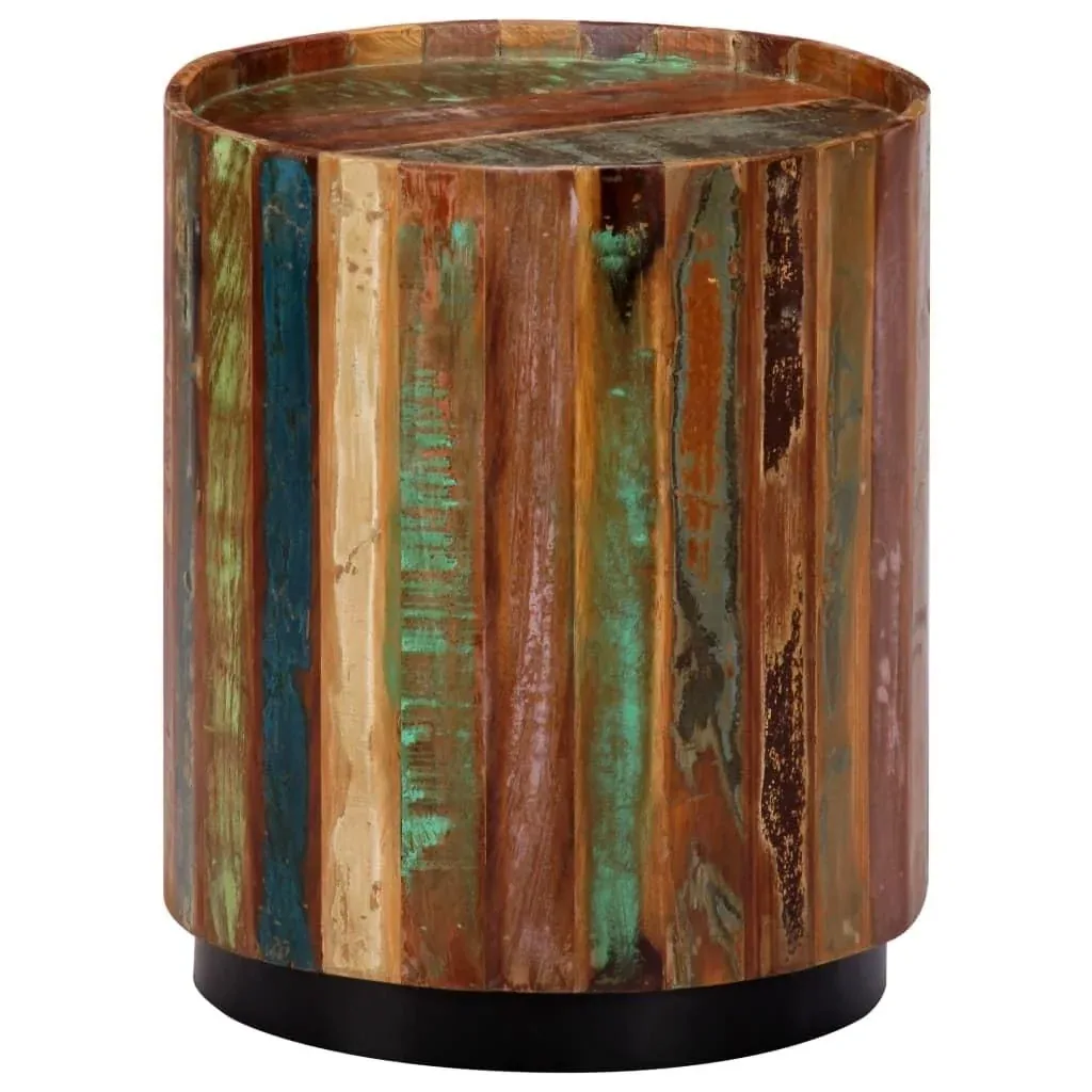 Couchtisch 38x45 cm massiv aus recyceltem Holz