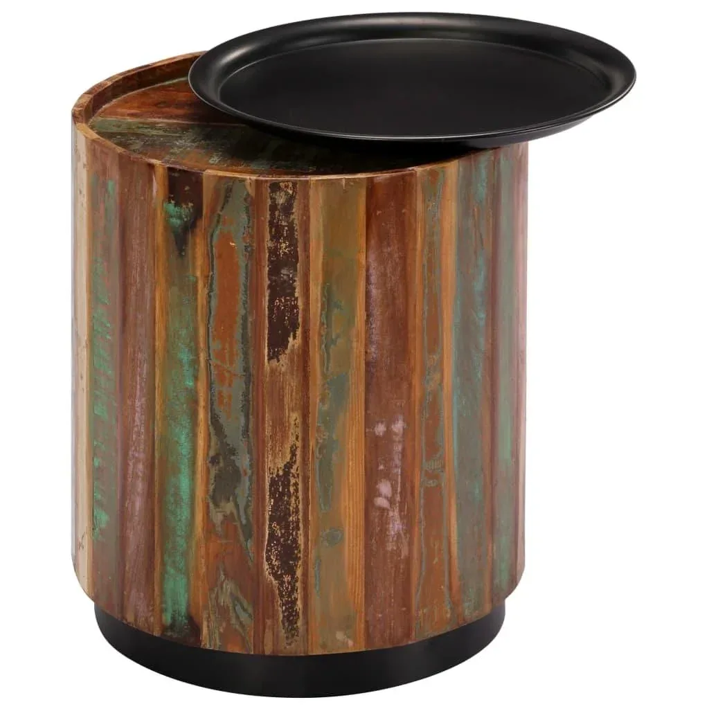 Couchtisch 38x45 cm massiv aus recyceltem Holz