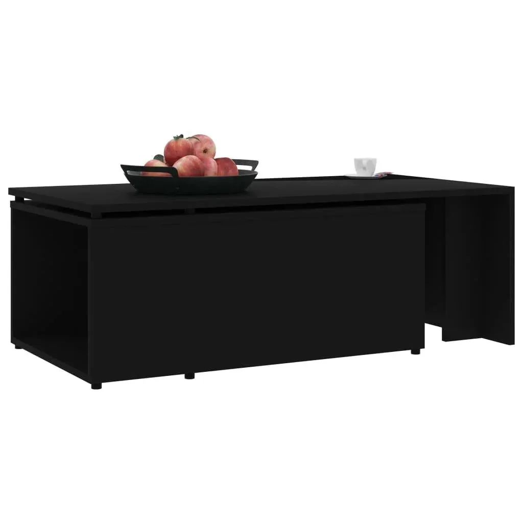 Couchtisch 150x50x35 cm schwarz Spanplatte