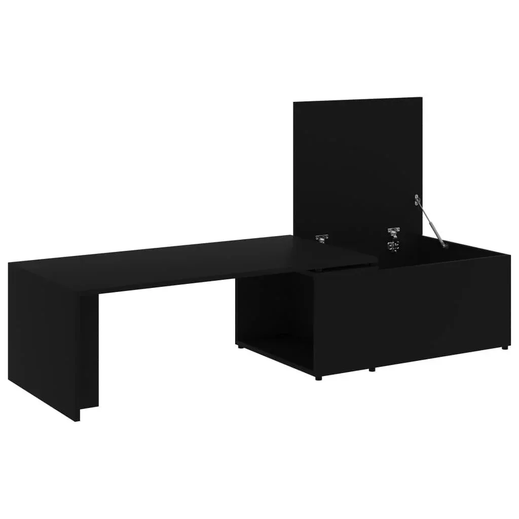 Couchtisch 150x50x35 cm schwarz Spanplatte