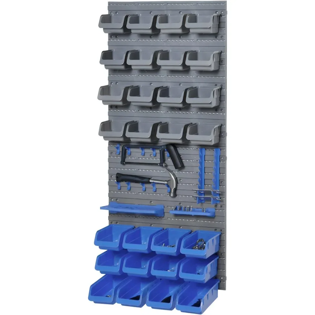 Werkzeugwand-Set 44-teilig Blau+Grau