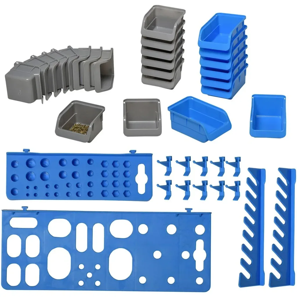 Werkzeugwand-Set 44-teilig Blau+Grau
