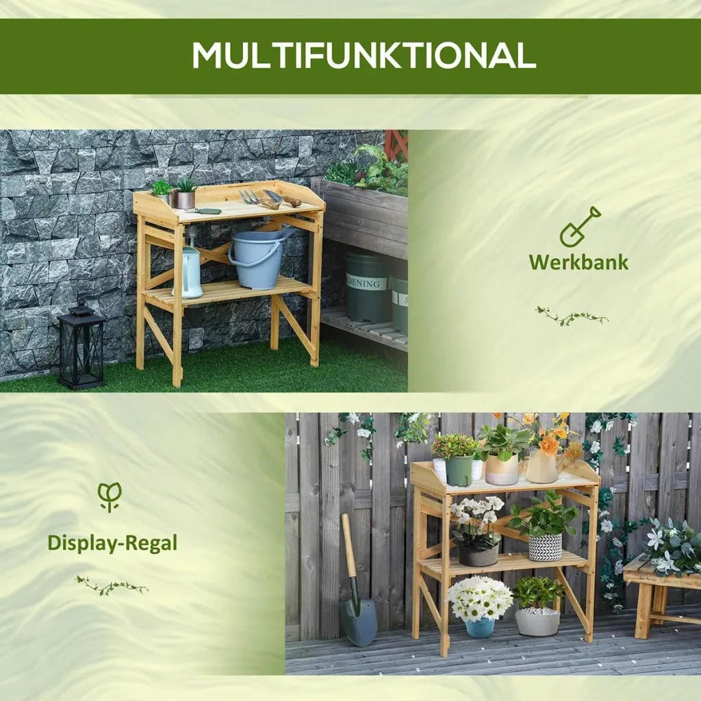 Hochbeet sechseckig DIY Pflanzkübel Pflanzkasten aus Holz für Garten Balkon Natur 100 x 92 x 16 cm