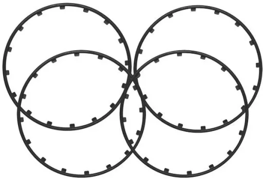 Rim Ringz Felgenring, 15 Zoll, Farbe schwarz