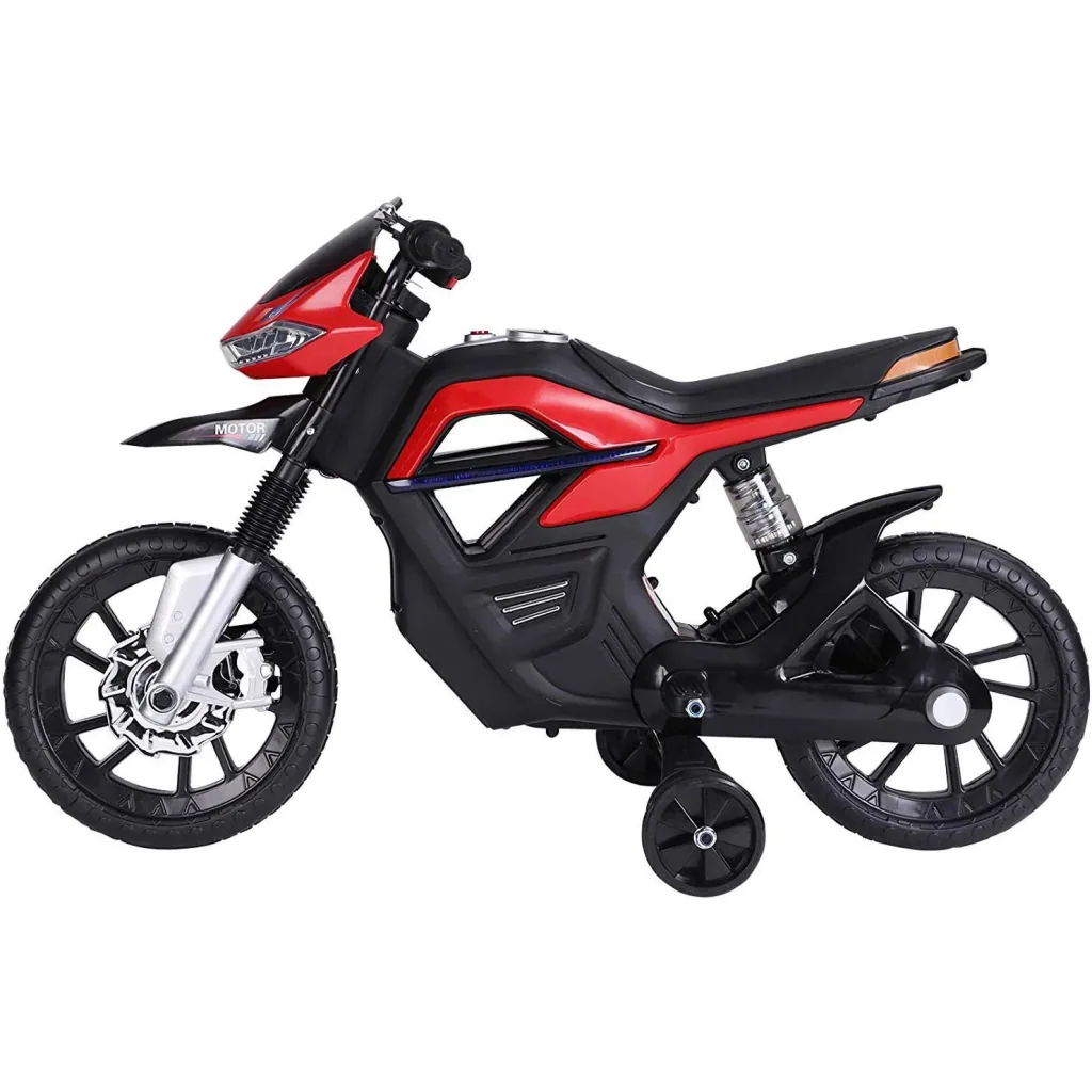 Elektro-Motorrad Motorrad für Kinder ab 3 Jahren Elektrofahrzeuge 3 km/h PP Rot 105 x 52,3 x 62,3 cm
