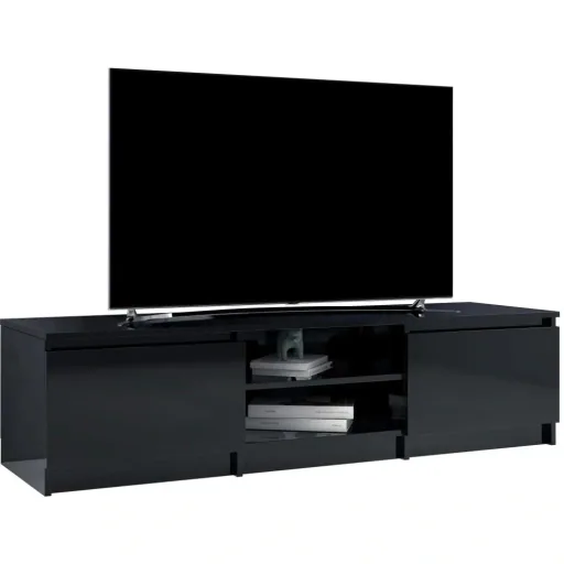 TV-Schrank 140x40x35,5 cm Spanplatte Hochglanz schwarz
