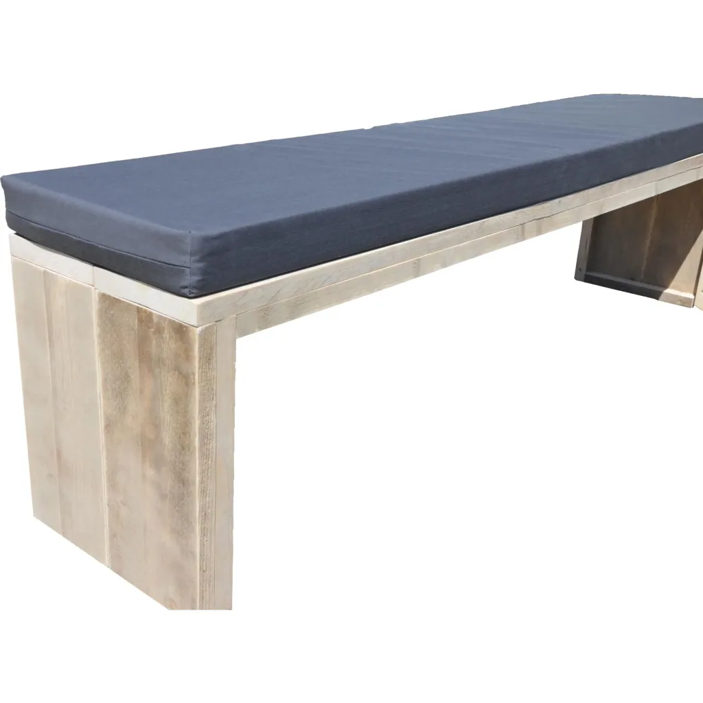Gartenbankgerüst Holz 180 cm inkl. Wasser- und schmutzabweisendem Kissen Anthrazit