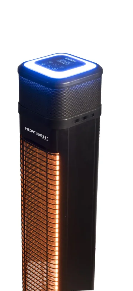 Terrassenheizer Heat and Beat Tower, stehend mit integriertem Lautsprecher