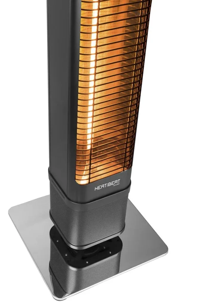 Terrassenheizer Heat and Beat Tower, stehend mit integriertem Lautsprecher