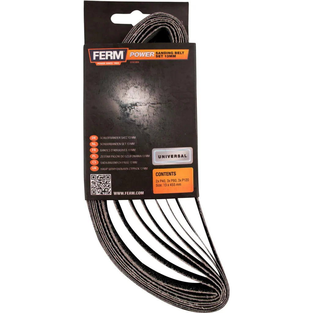 EFA1004 Schleifbandsatz 13mm, 8-Tlg. (P40, P80, P120)