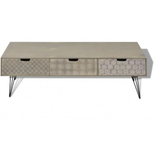 TV-Schrank mit 3 Schubladen 120x40x36 cm grau