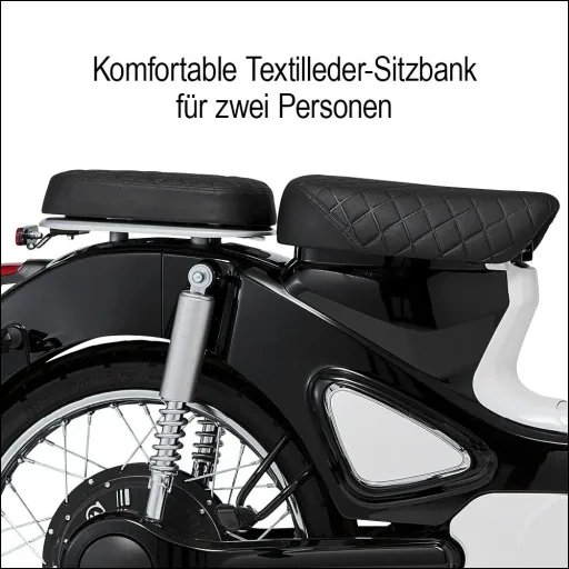 E-Roller "Turin" 45 km/h inklusive 32 Ah Lithium-Akku schwarz/weiß