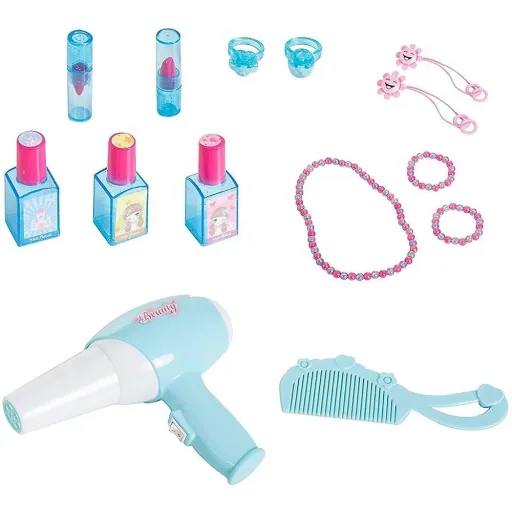 Schminktisch Kinder Frisiertisch Musik und Licht Hellgrün+Rosa