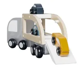 Jabadabado Kinderspielzeug, Spielzeugautos - Autotransporter mit Sportwagen