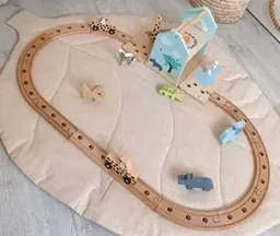 Jabadabado Kinderspielzeug, Holzspielzeug - Spielbahnset Go on Safari