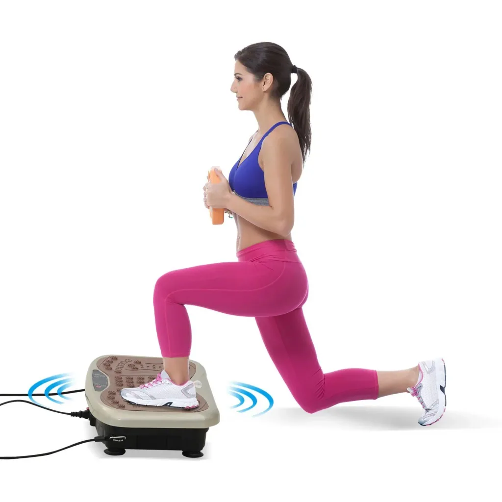Vibrationsplatte Vibrationstrainer Vibrationsgerät LED-Anzeige USB-Lautsprecher Trainingsbänder Fernbedienung