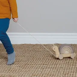 Jabadabado Kinderspielzeug, Nachziehtier, Stapelspielzeug Schnecke