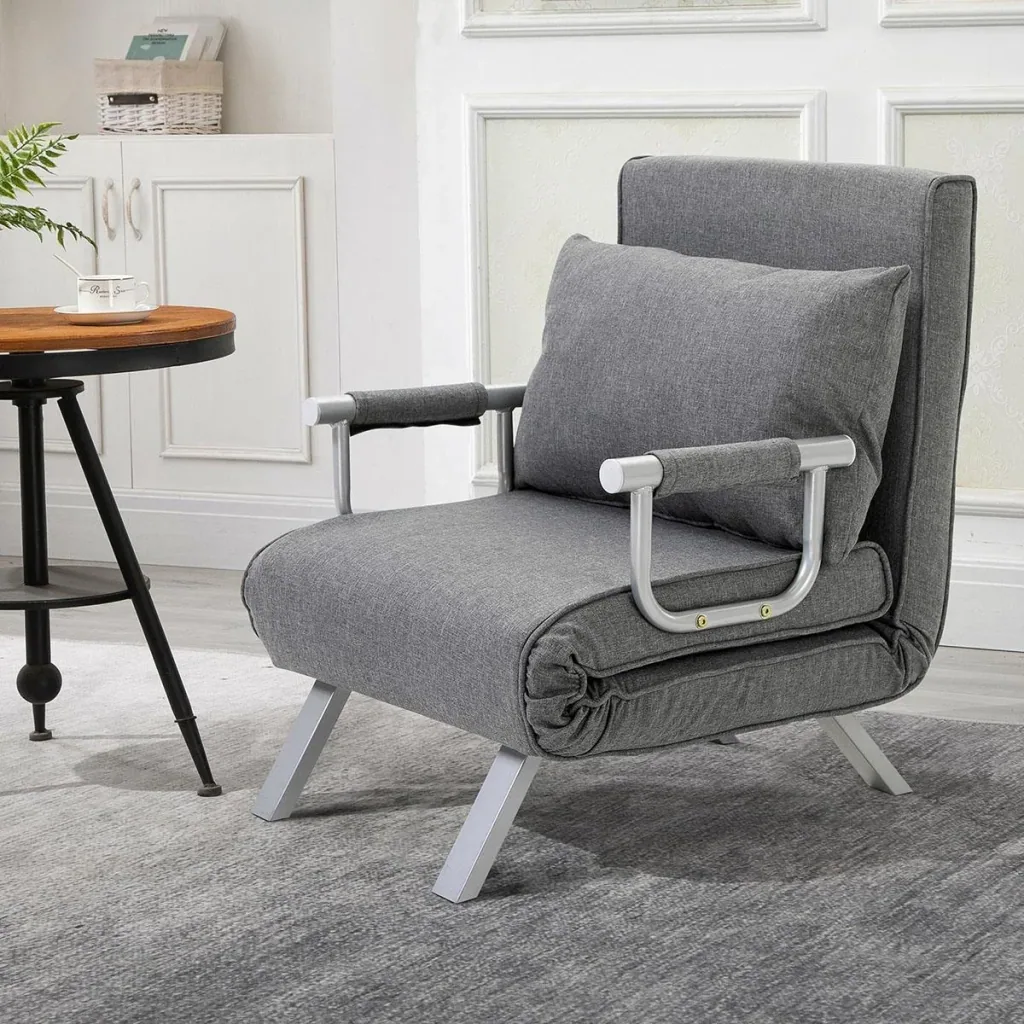 Schlafsofa mit Armlehne 3-in-1 Schlafsessel Gästebett Klappmatratze Klappbett Chaiselongue Multifunktion
