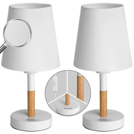 Tischlampen-Set 2-teilig Daisy weiß