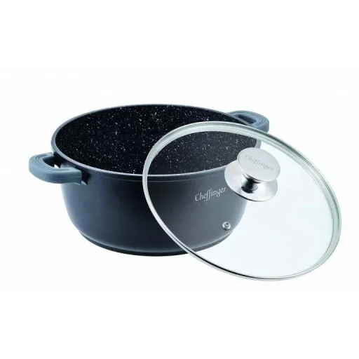 Cheffinger Kasserolle/Tiefe Pfanne mit Deckel - 20cm - 2.5L