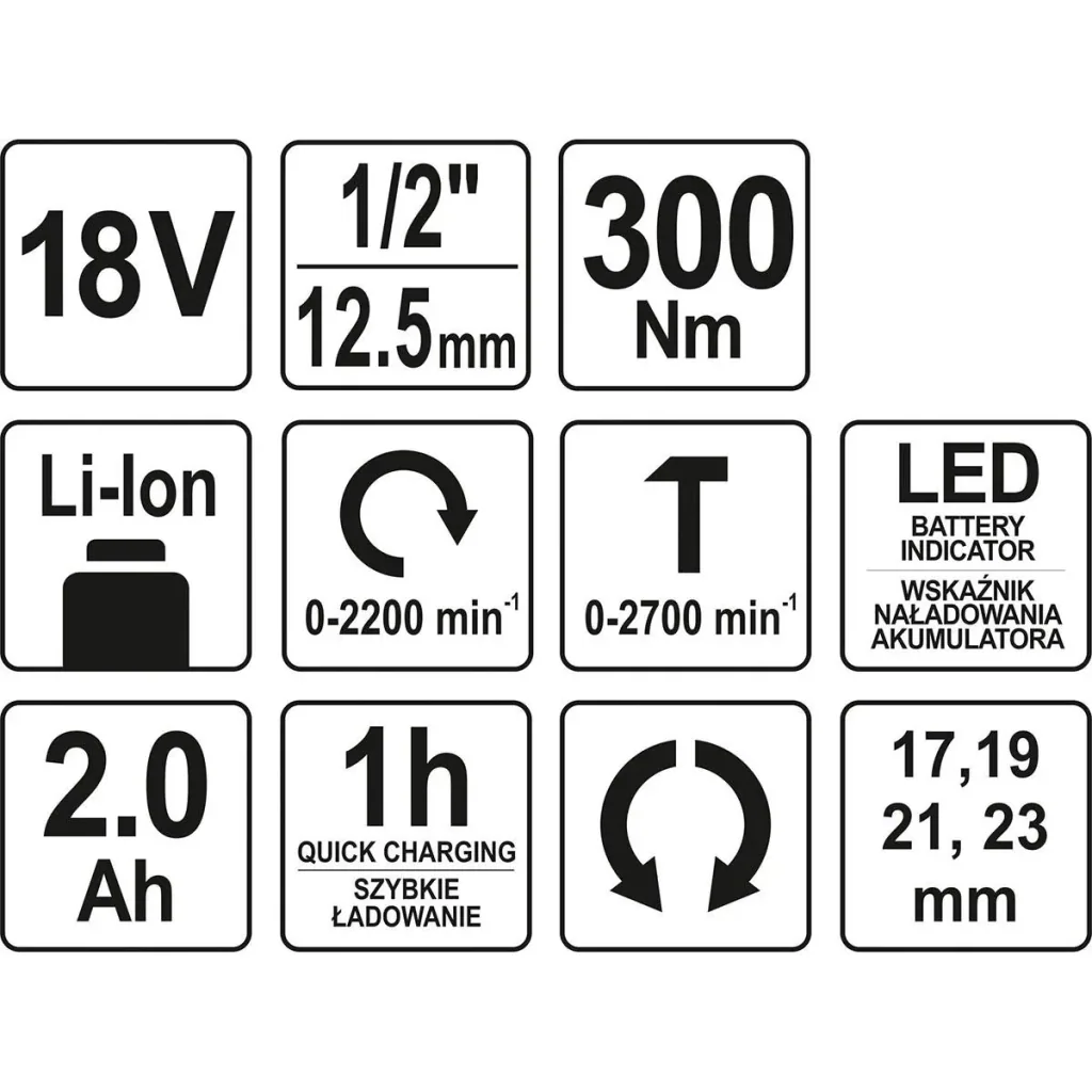 Akkuschlagschrauber inkl. Koffer, Akku und Ladegerät - 18V - 300Nm
