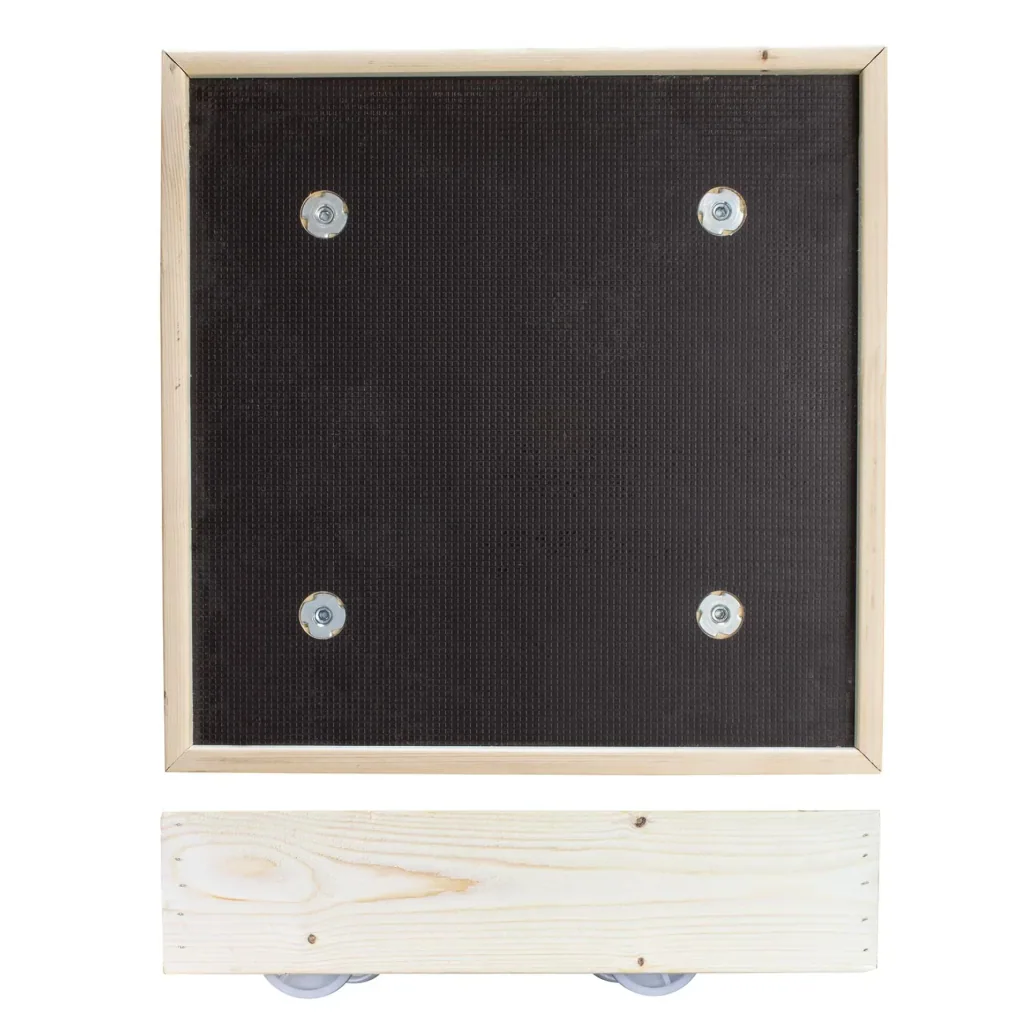 Multi Roller MR 0060, 38 x 38 x 10 cm, harte Rollen Ø 63 mm, Platte Multiplex Maxigrip FSC®, Tragkraft 200 kg