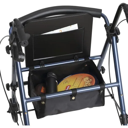 Rollator Gehhilfe Laufhilfe für Senioren höhenverstellbar faltbar Stahl Schwarz
