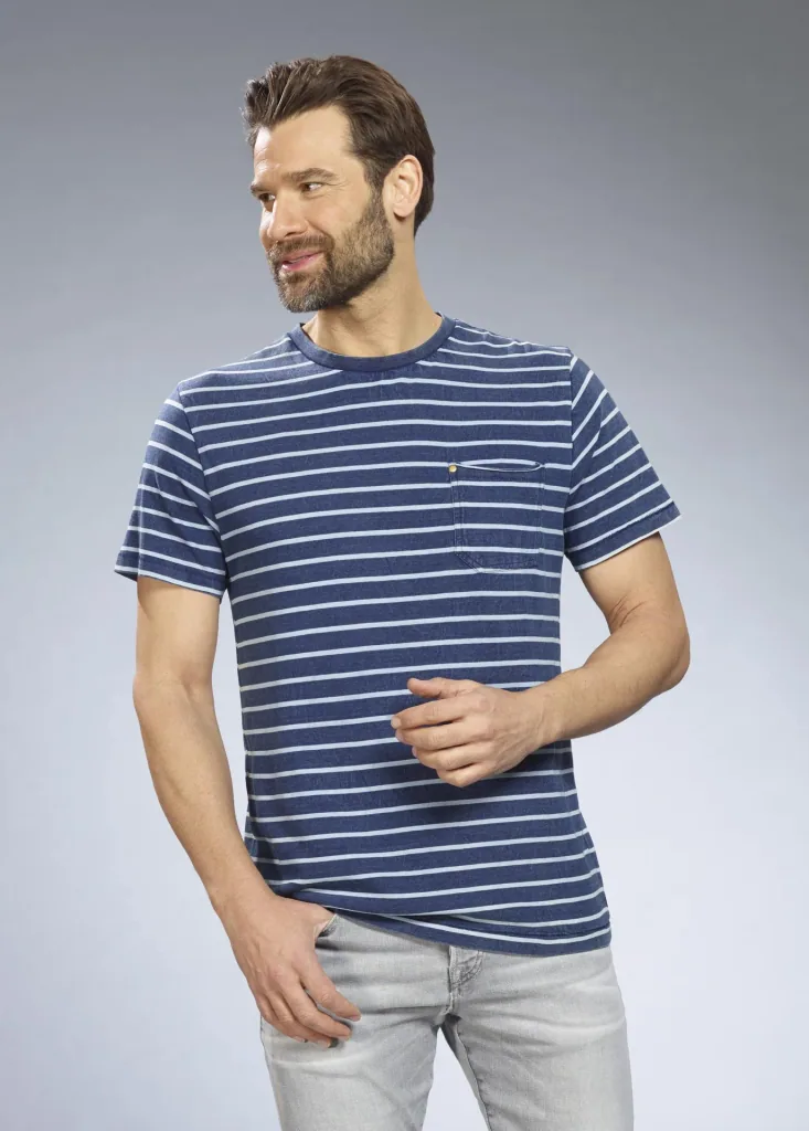 T-Shirt, Farbe blau gestreift, Gr.M