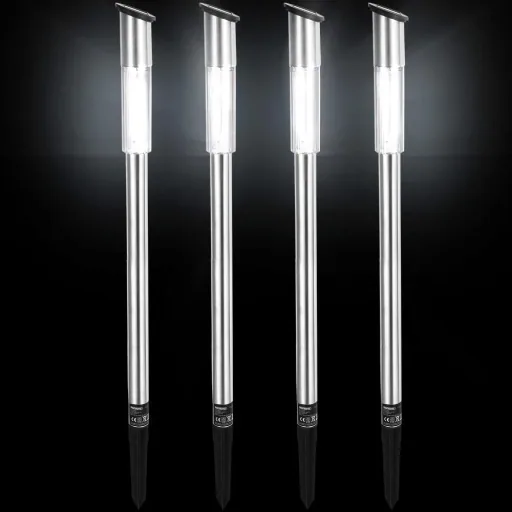 LED Solarlampe 4er Set - Wegbeleuchtung - Gartenbeleuchtung - mit Dämmerungssensor
