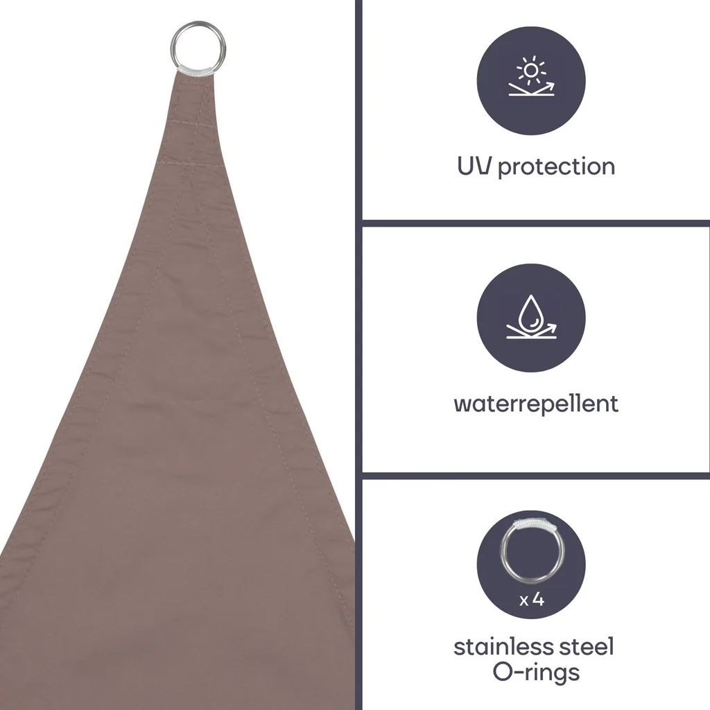 Sonnensegel - rechteckig - 4 x 3 m - taupe
