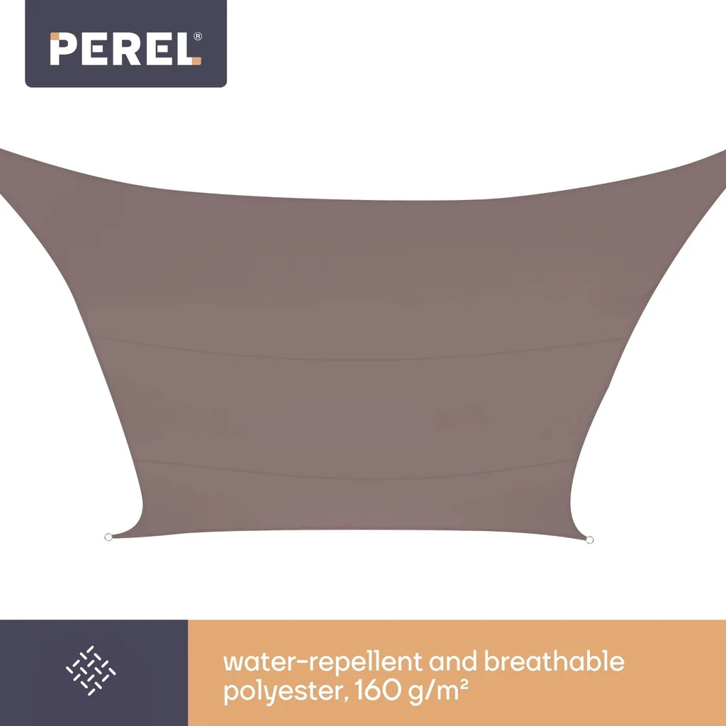 Sonnensegel - rechteckig - 4 x 3 m - taupe
