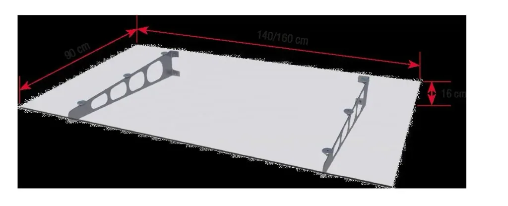 Edelstahlvordach HD/LT 160 gefrostet, 160 x 90 x 16 cm, Edelstahl, Verbundsicherheitsglas (VSG) 8mm gefrostet