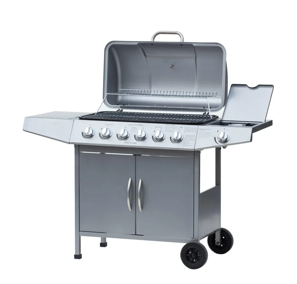 Gasgrill "Dayton" 6 Hauptbrenner + 1 Seitenbrenner, schwarz
