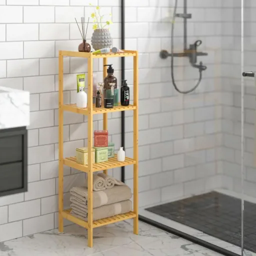 Badezimmer-/Wohnzimmerschrank Bambus 110x33x33cm