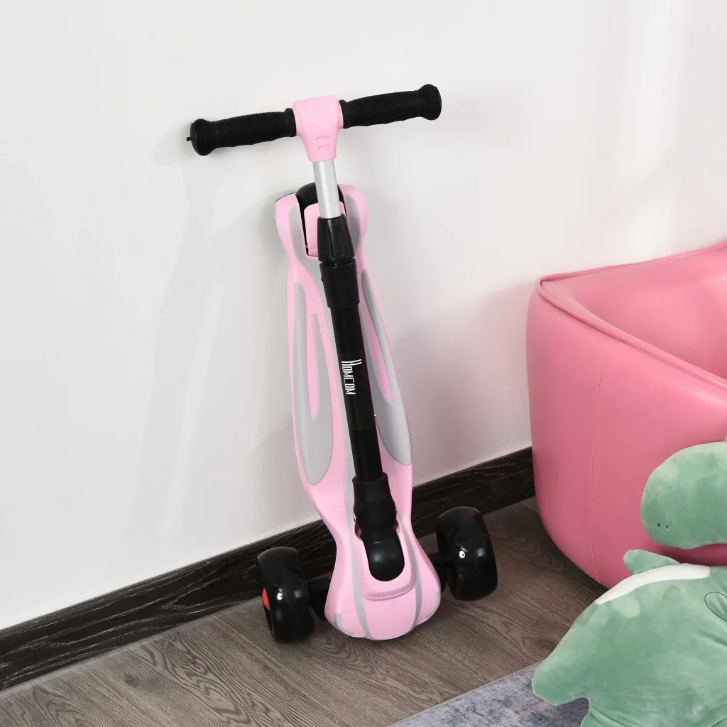 Mädchenroller mit einstellbarer Höhe, rosa