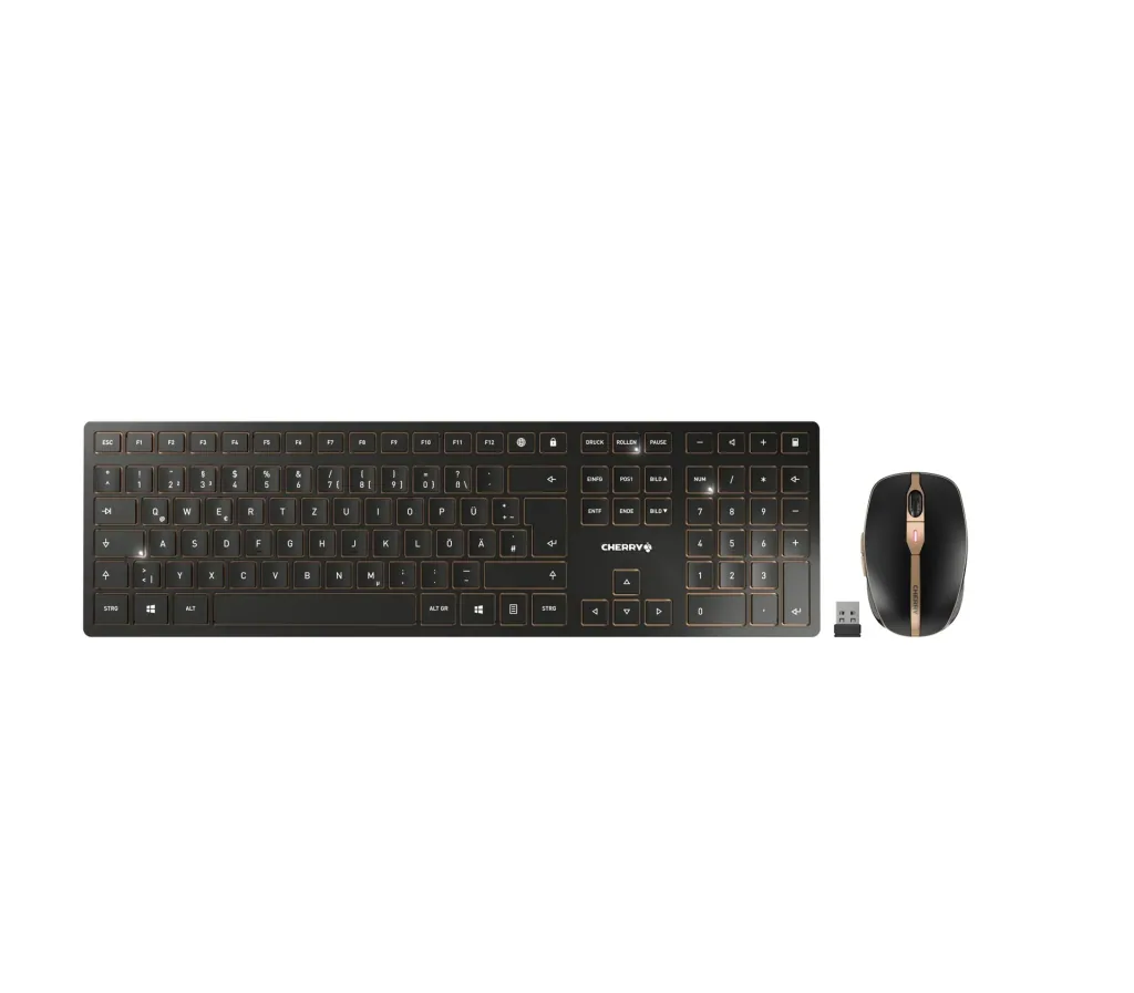 Kabelloses Tastatur-Maus-Set DW 9000 SLIM schwarz
