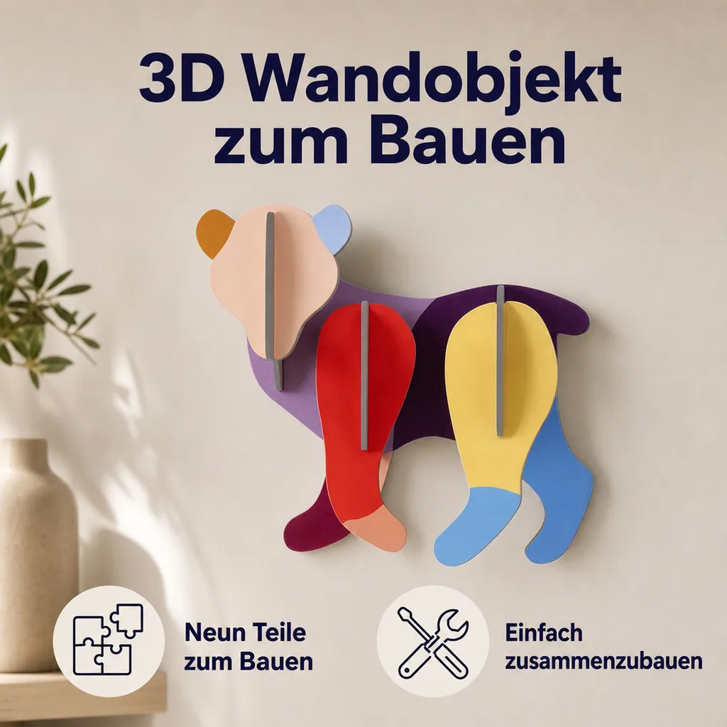 Studio ROOF Ornament, Bastel-Set, 3D Wandobjekt - Bär